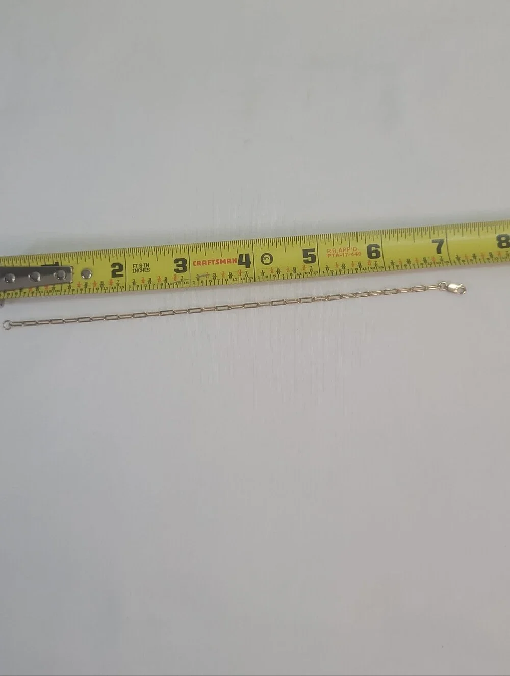 14k /20 Gold Filled Paperclip Chain Bracelet 7in.